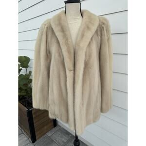 SAKS FIFTH AVENUE REVILLON Vintage Mink Fur Coat Small Medium 1950 swing